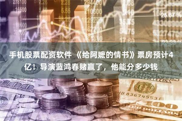 手机股票配资软件 《给阿嬷的情书》票房预计4亿！导演蓝鸿春赌赢了，他能分多少钱